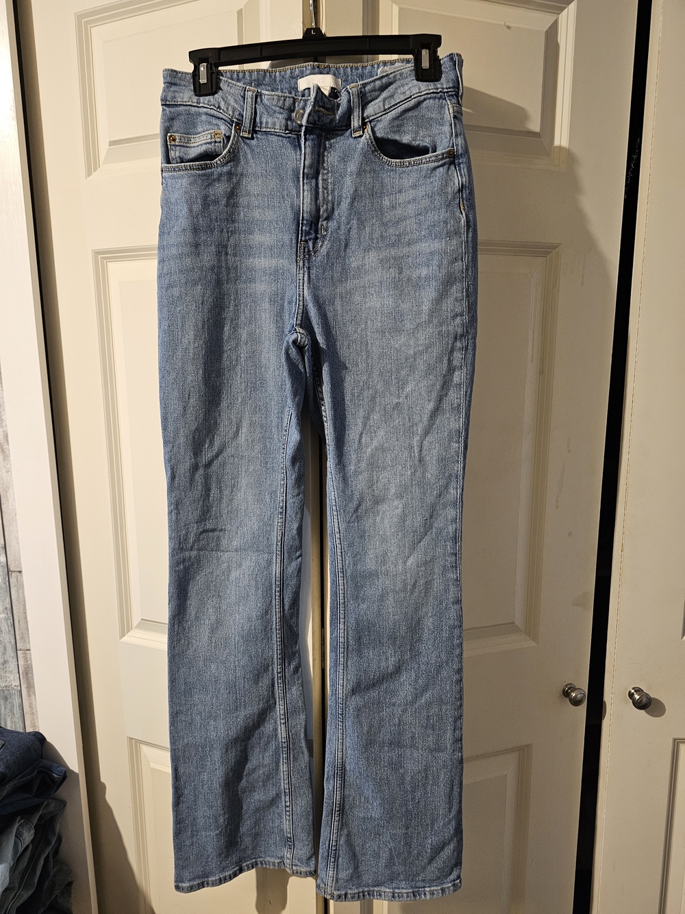 H&M Light Blue Flared Wide-Leg Jeans